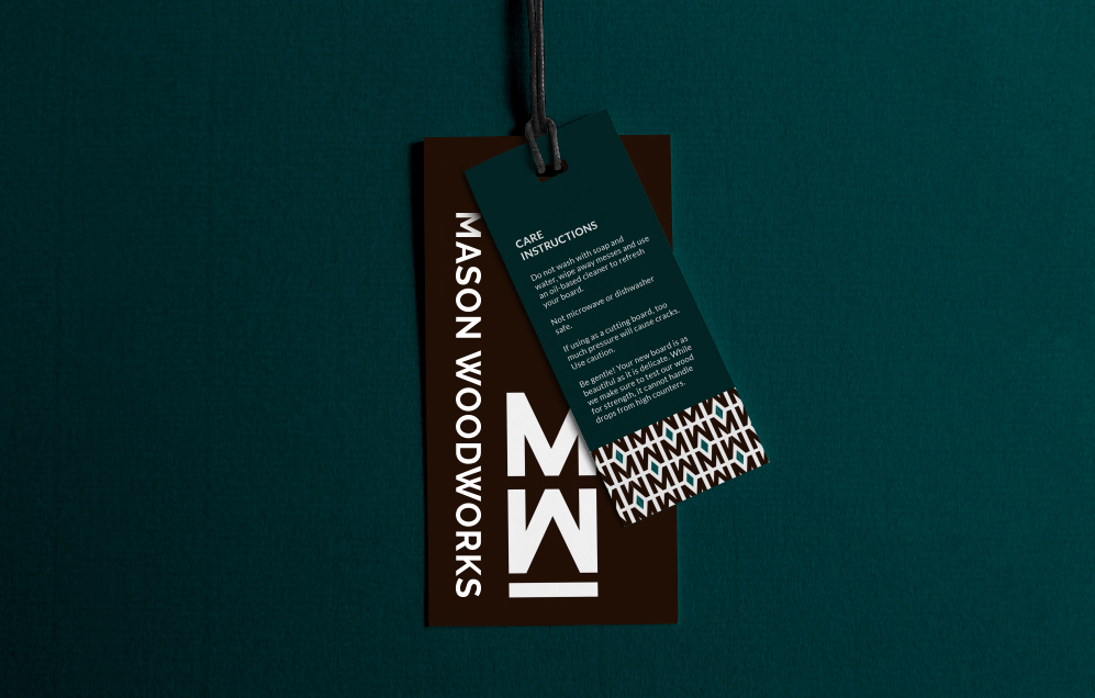 Mason Woodworks hangtags